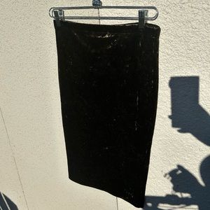 Black and brown velvet skirt